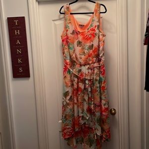 roz&ALI Sleeveless Floral Tulip Hem Dress 20W